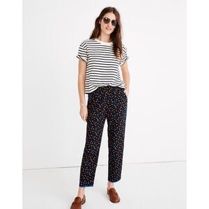 Madewell Navy Floral Trousers
